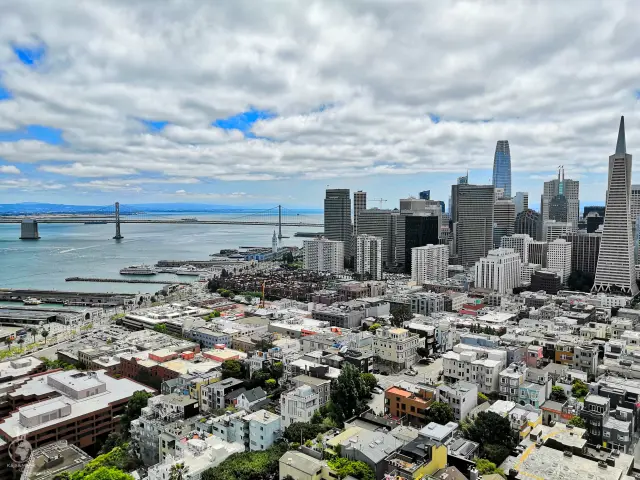 Výhled z Coit Tower, San Francisco