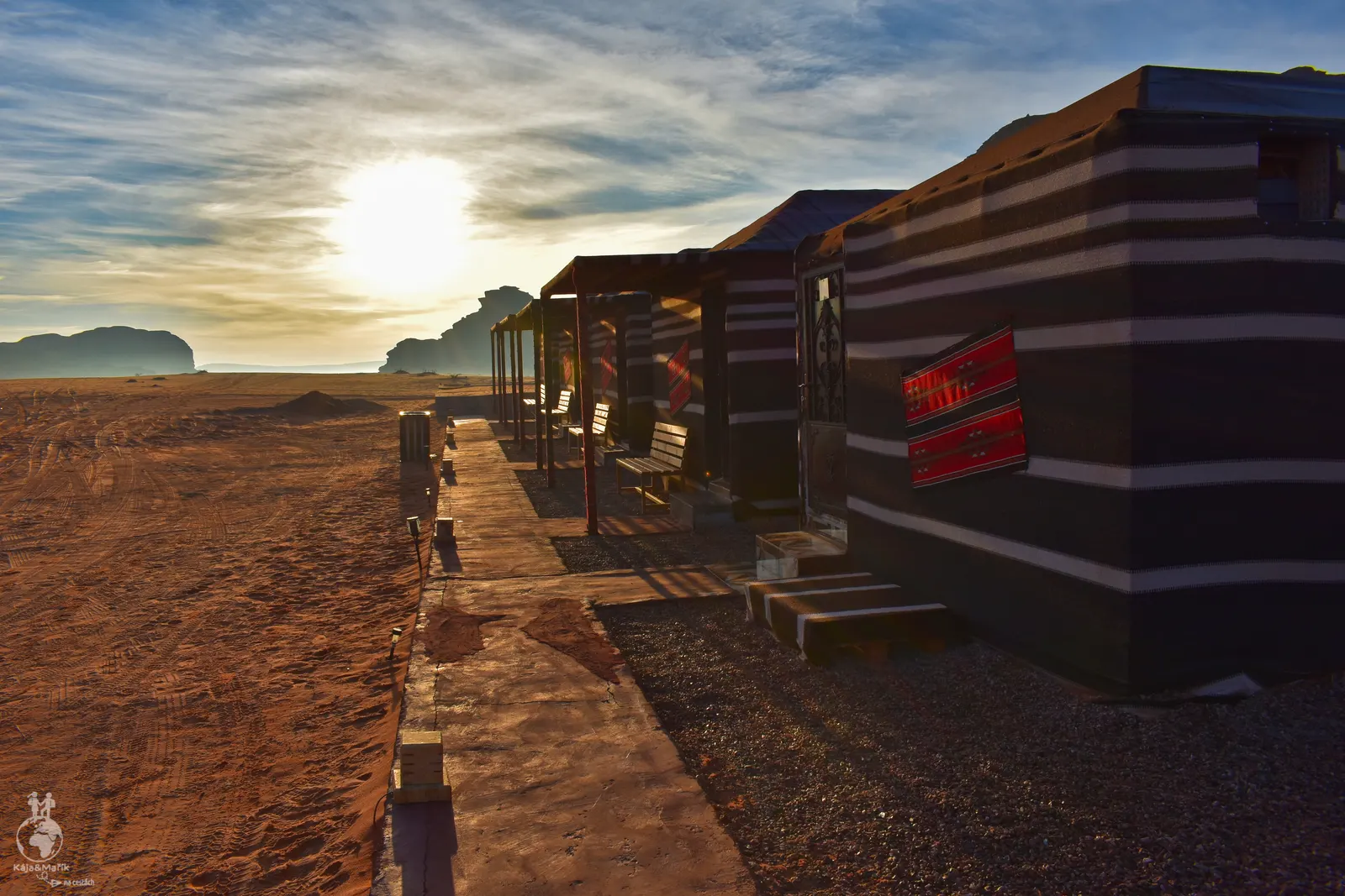 Ubytování Wadi Rum Dream Camp a východ slunce
