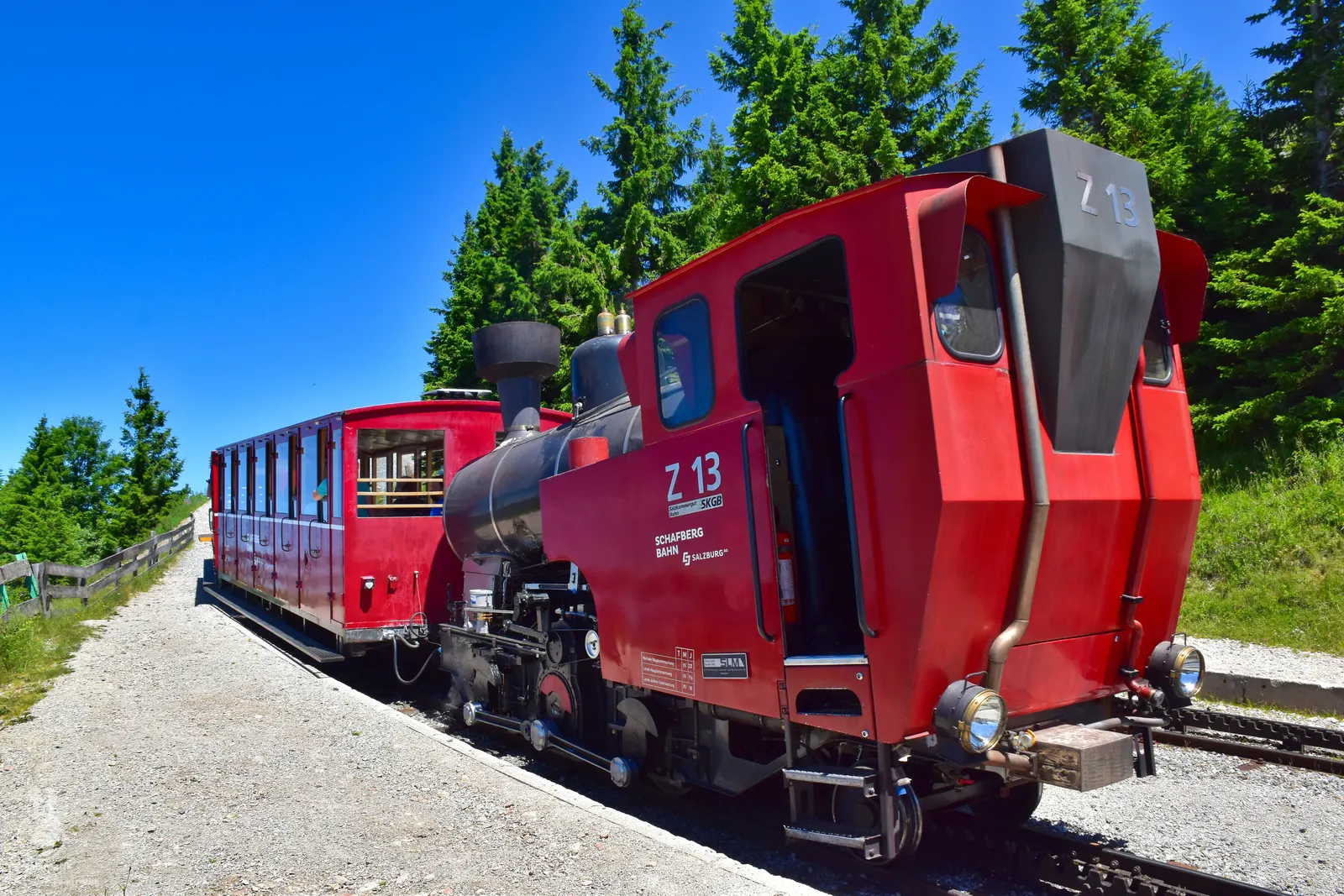 Zubačka, co jezdí na horu Schafberg